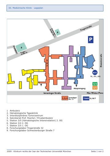 Anfahrt/Lageplan (PDF, 160 KB) - III. Medizinische Klinik ...