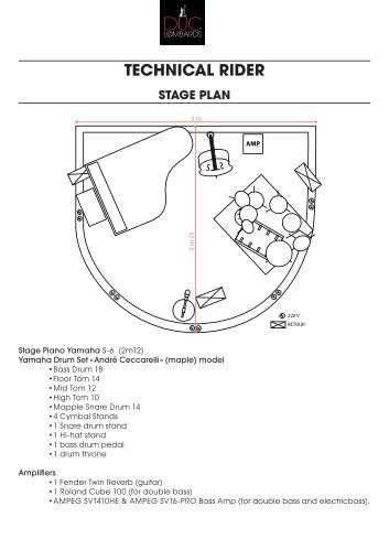 technical rider stage plan - Duc des Lombards