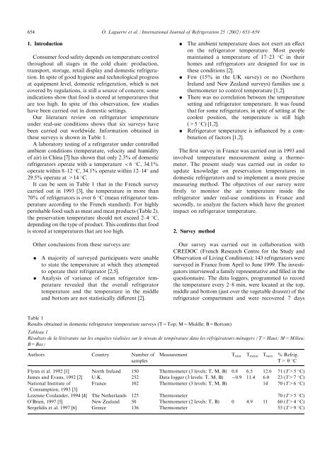 Study of domestic refrigerator temperature and analysis of ... - SMAS