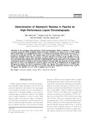 Determination of Abamectin Residue in Paprika by High ...