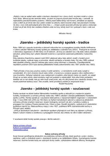 VÃ½roÄnÃ­ zprÃ¡va 2001 - Jizersko-jeÅ¡tÄdskÃ½ horskÃ½ spolek