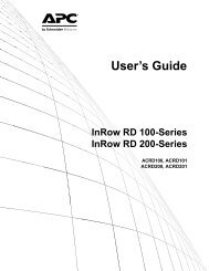 InRow RD 100-Series and InRow RD 200-Series User's Guide