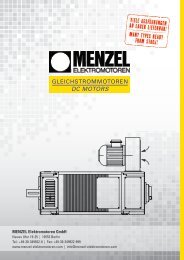 BroschÃ¼re, deutsch, english - Menzel Elektromotoren GmbH