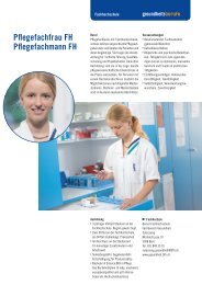 Pflegefachfrau FH Pflegefachmann FH - Gesundheitsberufe