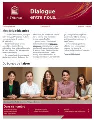 1er numÃ©ro de la 4e Ã©dition - UniversitÃ© d'Ottawa