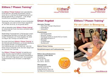 Elithera 7 Phasen TrainingÂ® FÃ¼r ein Leben in Bewegung Elithera 7 ...