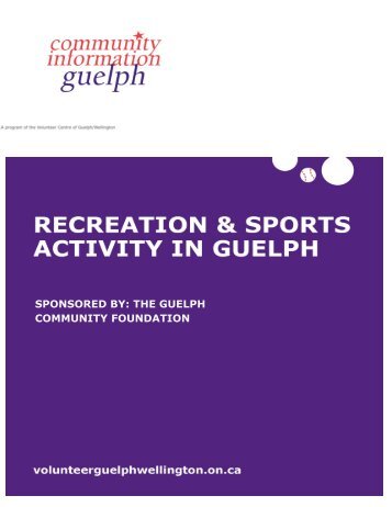sponsored by: the guelph community foundation - Volunteer Centre ...
