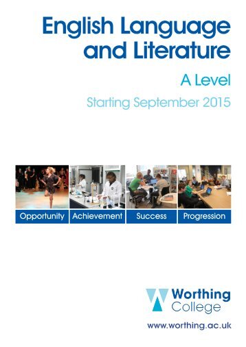 English Language & Literature AS/A Level - Worthing College