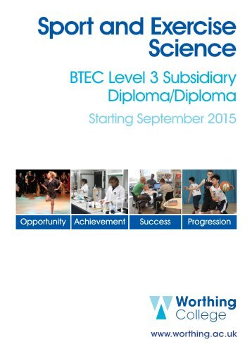Sport and Exercise Science Level 3 BTEC ... - Worthing College