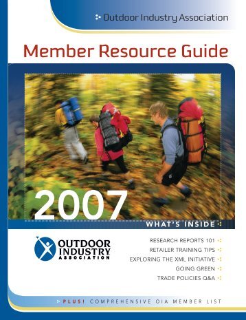 Member Resource Guide - Outdoor Industry Association