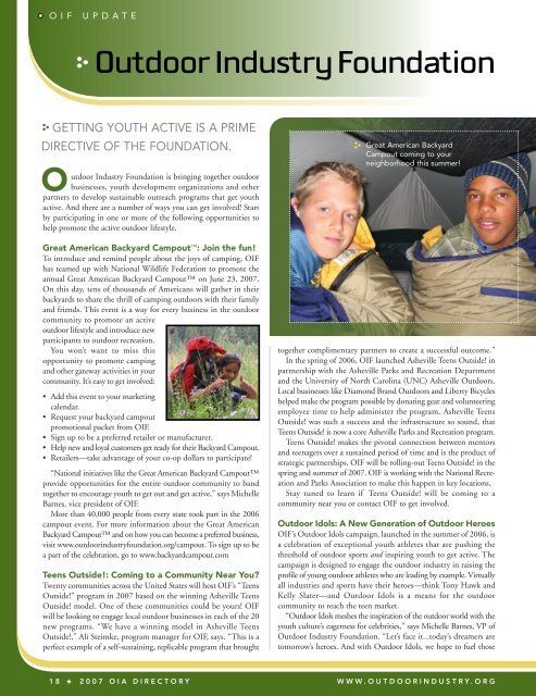 Member Resource Guide - Outdoor Industry Association