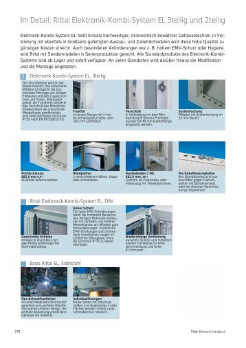 Im Detail: Rittal Elektronik-Kombi-System EL 3teilig und 2teilig