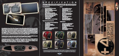Specification - Aero Racing