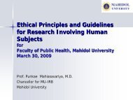 Ethical Principles and Guidelines for Research Involving Human ...