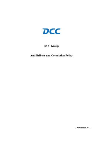 DCC Group Anti Bribery and Corruption Policy - DCC plc