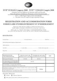 registration and accommodation form formulaire ... - AMCA, spol. s r.o.