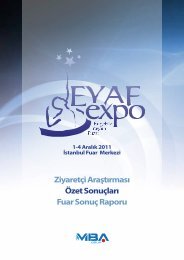 ZiyaretÃ§i AraÅtÄ±rmasÄ± Ãzet SonuÃ§larÄ± Fuar SonuÃ§ Raporu - EYAFexpo