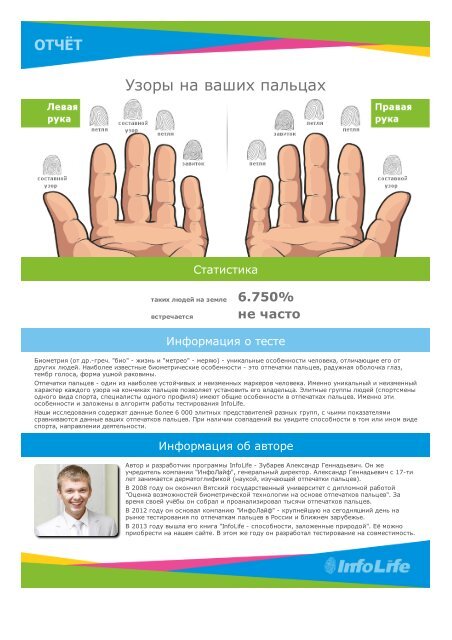 Пример отчета INFOLIFE