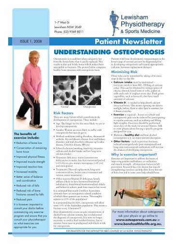 Patient Newsletter - North Shore Physiotherapy