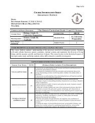 The Ontario Curriculum Grade 11 and 12: Science 1 - MPSJ.ca