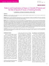 Patterns and Complications of Sepsis in Critically Ill Patients and the ...