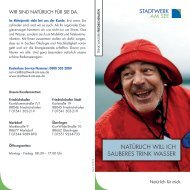 Flyer TRINK WASSER - Stadtwerk am See