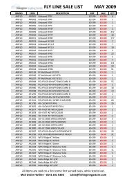 FLY LINE SALE LIST MAY 2009