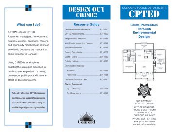 DESIGN OUT CRIME! - City of Concord