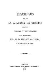 discursos - Real Academia de Ciencias Exactas, FÃƒÂ­sicas y Naturales