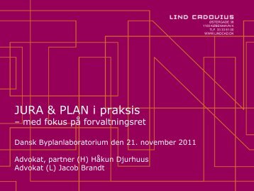 JURA & PLAN i praksis - Dansk Byplanlaboratorium