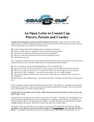 Coastal Cup Open Letter - esportsdesk.com