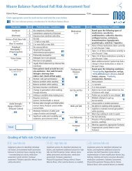 Moore Balance Functional Fall Risk Assessment Tool