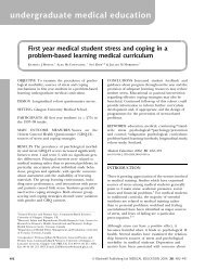 First year medical student stress and coping in ... - Dhpescu.org