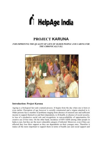 PROJECT KARUNA - Helpage India Programme