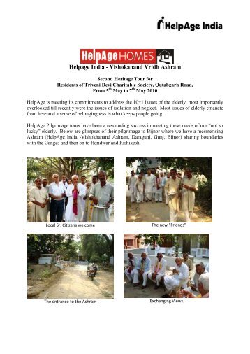 Helpage India - Vishokanand Vridh Ashram