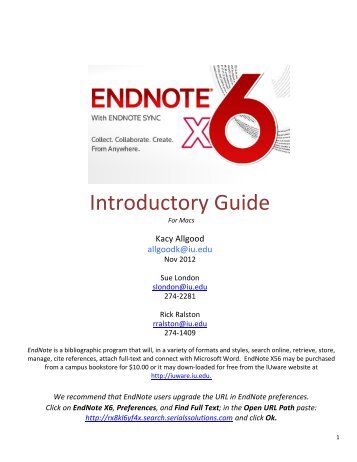 endnote for mac emory