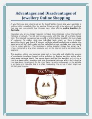 Advantages and Disadvantages of Jewellery Online Shopping