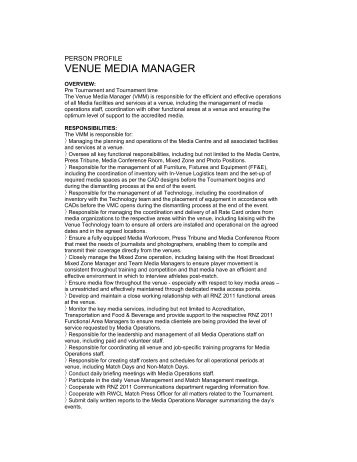 Venue Media Manager Description - Manawatu Rugby