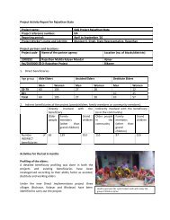 Project Activity Report for Rajasthan State Project name: SAG ...