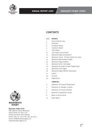 Contents - Manawatu Rugby