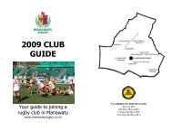 2009 CLUB GUIDE - Manawatu Rugby