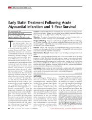 Early Statin Treatment Following Acute Myocardial Infarction - UCLA ...