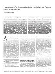 Pharmacology of acid suppression in the hospital ... - Joseph Pisegna
