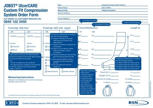 JOBST® UlcerCARE Custom Fit Compression ... - BSN medical