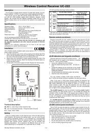 Wireless Control Receiver UC-222 - Jablotron