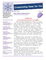 to view the Credentialing Newsletter as a PDF - OhioHealth Group