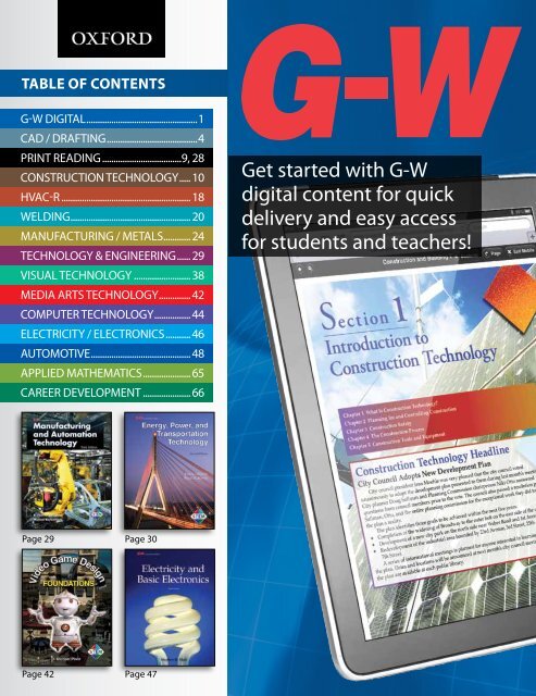 G-W Tech and Trades Catalogue. - Oxford University Press