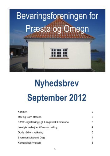 September 2012 - Bevaringsforeningen for Præstø og omegn