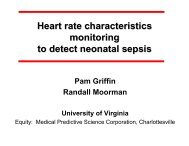 Heart rate characteristics monitoring to detect neonatal ... - PhysioNet