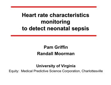 Heart rate characteristics monitoring to detect neonatal ... - PhysioNet